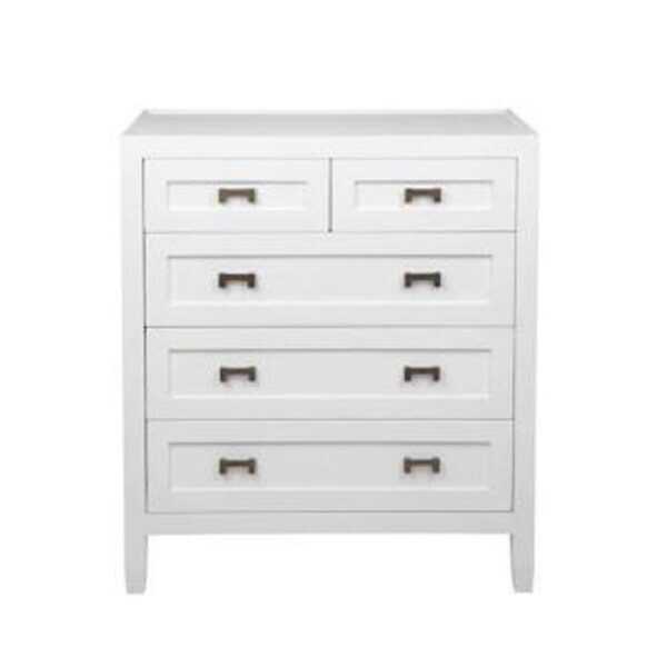 Leonard Island Life Chest of 5 Drawers White